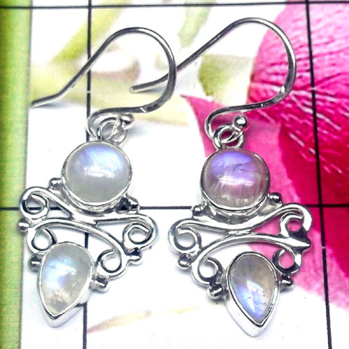 Rainbow H - FLE994-Cut and Cab Mix Gemstone 925 Silver Trendy Earring Rainbow H - FLE994-Cut and Cab Mix Gemstone 925 Silver Trendy Earring