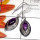 Amethyst cab A - SDE896-Sterling Silver Single Stone Lightweight Earring