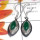Green Onyx cab C - SDE896-Sterling Silver Single Stone Lightweight Earring