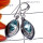 Blue Topaz Cut O - SDE896-Sterling Silver Single Stone Lightweight Earring