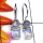 Rainbow A - SPE986-Two Stone Lightweight 925 Plain Silver Earring
