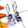 Amethyst B - SPE986-Two Stone Lightweight 925 Plain Silver Earring