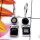 Black Onyx H - SPE986-Two Stone Lightweight 925 Plain Silver Earring