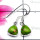 Green Turquoise D - SPE985-925 Silver Semiprecious Gemstone Lightweight Earring