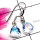 Blue Topaz F - SPE985-925 Silver Semiprecious Gemstone Lightweight Earring