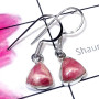 Rodochrosite G - SPE985-925 Silver Semiprecious Gemstone Lightweight Earring