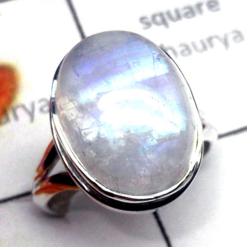 Rainbow D - PSR958-Semiprecious Gemstone 925 Plain Silver Ring Rainbow D - PSR958-Semiprecious Gemstone 925 Plain Silver Ring