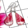 Rodochrosite A - XSE998-925 Sterling Silver Rodochrosite Gemstone Big Earring