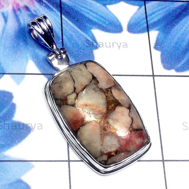 Mohave Calcite E - SMT998-925 Sterling Silver Mohave Calcite Pendant Mohave Calcite E - SMT998-925 Sterling Silver Mohave Calcite Pendant