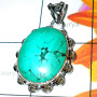 Tibet Turquoise C - SD846-925 Sterling silver Tibet Turquoise Pendants