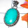 Tibet Turquoise D - SD846-925 Sterling silver Tibet Turquoise Pendants