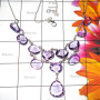 Amethyst cut D - BZN999-Unique Design Bejal Necklace with 925 Sterling & Amethyst