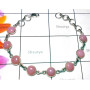 Pink opal cab A - SBB968-Beautiful Pink opal Bejal wrist Bracelet