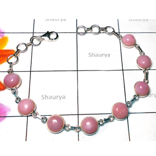 Pink opal O - SBB968-Beautiful Pink opal Bejal wrist Bracelet