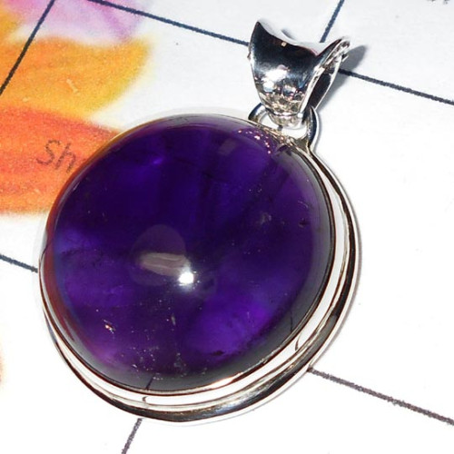 Amethyst Cab B - ISP911-Cab Amethyst gems with 925 sterling silver Jewelry