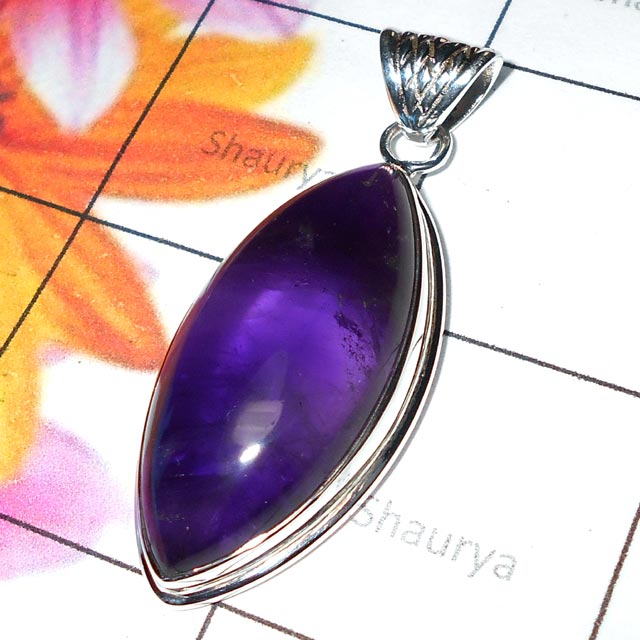 Amethyst cab O - ISP911-Cab Amethyst gems with 925 sterling silver Jewelry Amethyst cab O - ISP911-Cab Amethyst gems with 925 sterling silver Jewelry