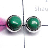 Tibet Turquoise A - SSE986-Lightweight 925 Sterling Silver Cab Gemstone Stud Earring
