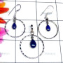 Lapis C - CBS983-Bejal 2 Pcs. Set Made in 925 Sterling Silver with Cab Gem