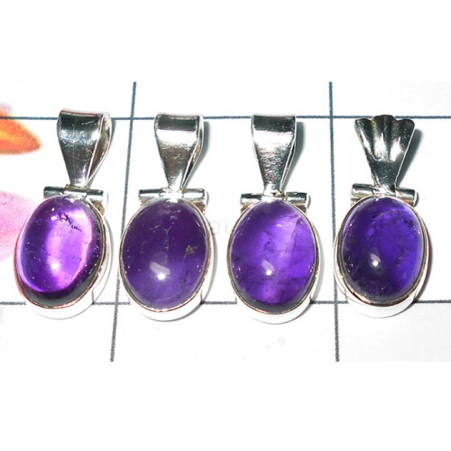 Amethyst cab D - SVP947- 925 Sterling silver Pendants Value Pack