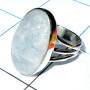 Rainbow Moonstone C - PSR951-Blue fire Rainbow moonstone Rings Plain setting