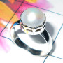 Pearl B - SDR919- White pearl gems Designer Rings