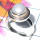 Pearl O - SDR919- White pearl gems Designer Rings