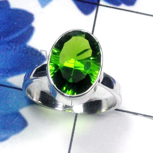 Green Hydro K - CMJ971-Designer Cabochon silver Rings Green Hydro K - CMJ971-Designer Cabochon silver Rings