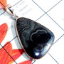 Psilomelane C - PSD993-Superior 925 Silver Psilomelane Gemstone Elegant Pendant