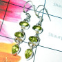 Peridot B - CMJ967- Sterling silver Peridot gems Earrings