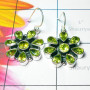 Peridot C - CMJ967- Sterling silver Peridot gems Earrings