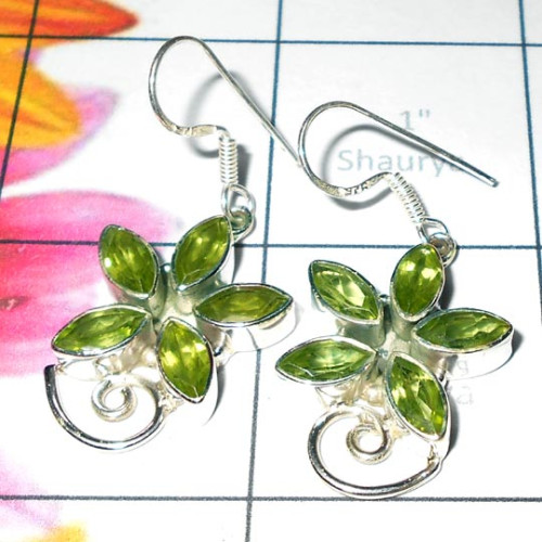 Peridot D - CMJ967- Sterling silver Peridot gems Earrings Peridot D - CMJ967- Sterling silver Peridot gems Earrings