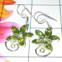 Peridot D - CMJ967- Sterling silver Peridot gems Earrings