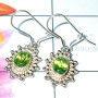 Peridot E - CMJ967- Sterling silver Peridot gems Earrings