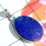 Lapis O - LPS997-Lapis Cab 925 Plain Silver Exclusive Pendant