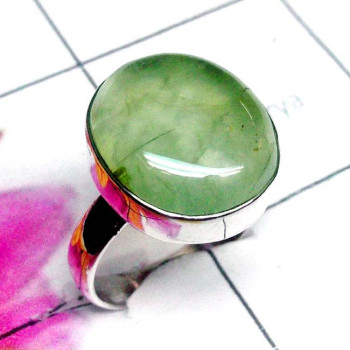 Prynite O - DPR998-Superior 925 Sterling Silver Prynite Gemstone Plain Ring