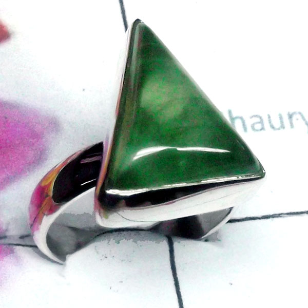 Prynite B - DPR997-Cab Prynite Gemstone 925 Sterling Silver Plain Ring Prynite B - DPR997-Cab Prynite Gemstone 925 Sterling Silver Plain Ring