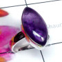 Amethyst Cab A - CAD998-New Shape Amethyst Cab 925 Sterling Silver Plain Ring