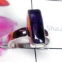 Amethyst Cab D - CAD997-925 Exclusive Silver Cab Amethyst New Shape Elegant Ring