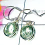 Green Amethyt cut A - CES991-Faceted Casting Amethyst Earring-CES991