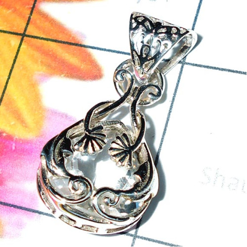 Citrine cut A - CSP977-Designer Casting silver gems pendant