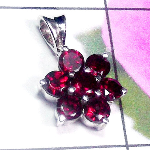 Garnet cut G - CSP975-Exclusive Design Casting silver Peridot gems Pendant