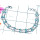 Blue Topaz O - SBB964- Wholesale silver gems Bejal Bracelets