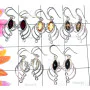 Mix cut A - SBP956- Beautiful Sterling silver Earrings wholesale collection