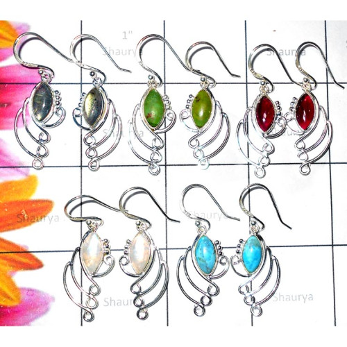 Mix cab D - SBP956- Beautiful Sterling silver Earrings wholesale collection