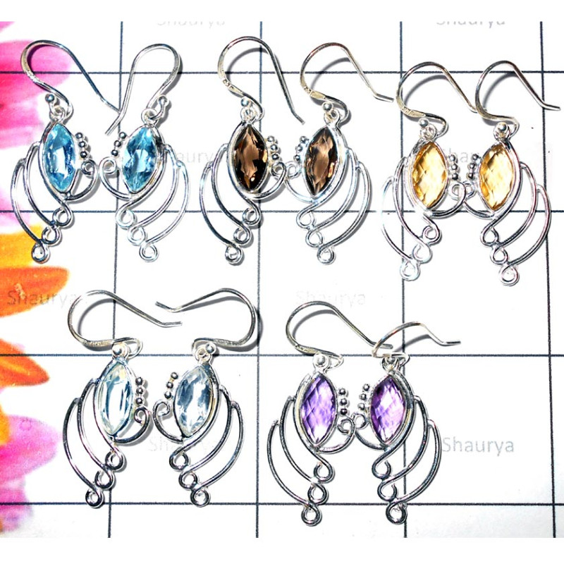 Mix Cut O - SBP956- Beautiful Sterling silver Earrings wholesale collection Mix Cut O - SBP956- Beautiful Sterling silver Earrings wholesale collection