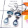 Blue Topaz B - SDE995-Cabochon gems silver Earring