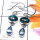 Blue Copper Turquoise G - SDE995-Cabochon gems silver Earring