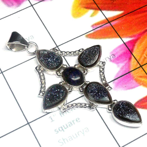 Window Druzy E - SD823-925 Sterling Silver Cut n Cab Gemstone Designer Pendant Window Druzy E - SD823-925 Sterling Silver Cut n Cab Gemstone Designer Pendant