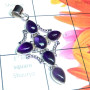 Amethyst F - SD823-925 Sterling Silver Cut n Cab Gemstone Designer Pendant
