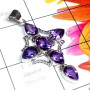 Amethyst O - SD823-925 Sterling Silver Cut n Cab Gemstone Designer Pendant